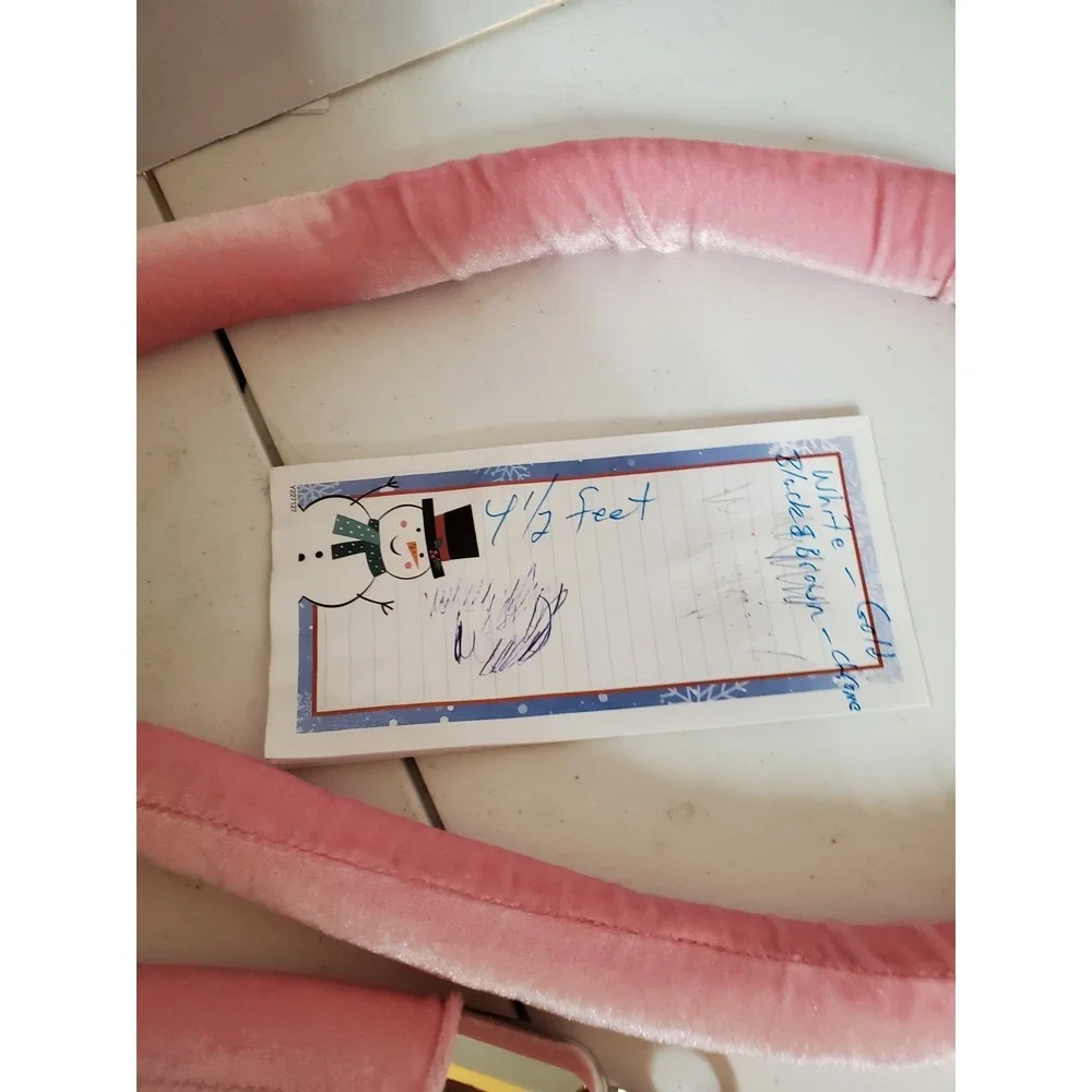 pink velvet stanchion rope commonly used for crowd control or events 2pc 4.5 Ft